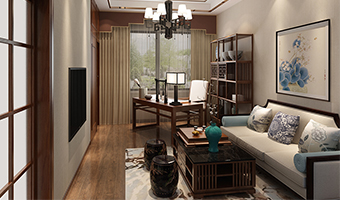 整木定制花鳥(niǎo)古韻新中式風(fēng)格，別墅全屋效果