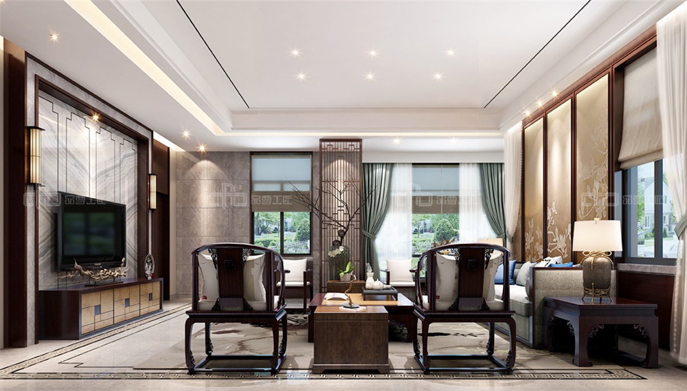 繁華之下，縱享從容、儒雅的新中式居所(圖2)