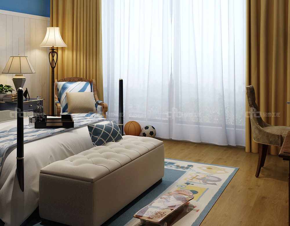 整木定制花鳥古韻新中式風(fēng)格，別墅全屋效果圖(圖8)