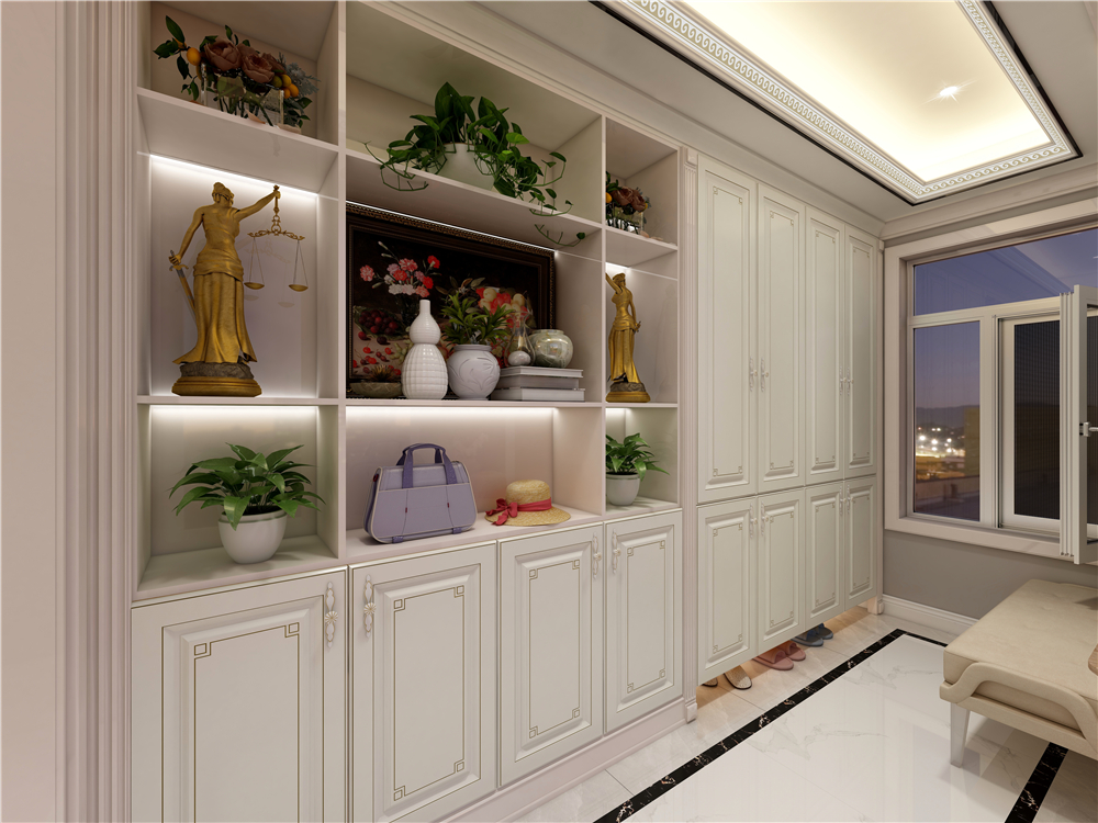 全屋定制玄關(guān)柜有哪些款式組合？(圖2)