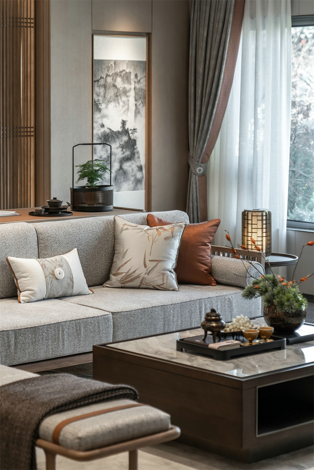 整木定制新中式風(fēng)格，125㎡樣板房賞析(圖8)