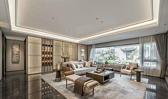 整木定制新中式風(fēng)格，125㎡樣板房賞析