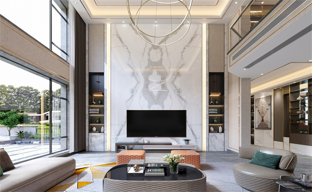 400㎡別院實(shí)拍，詩畫意境輕奢風(fēng)格(圖6)