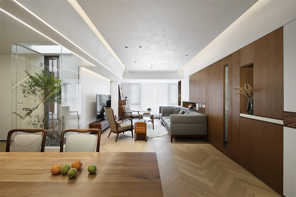 200㎡大平層整木定制，現(xiàn)代極簡(jiǎn)風(fēng)格(圖3)