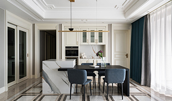 148㎡簡(jiǎn)歐輕奢案例設(shè)計(jì)，舒適浪漫整木定制