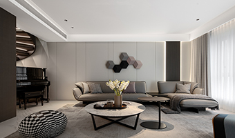 180㎡現(xiàn)代極簡全屋定制，簡約復(fù)式大宅案