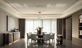 235㎡整木定制大平層，現(xiàn)代意式輕奢風格