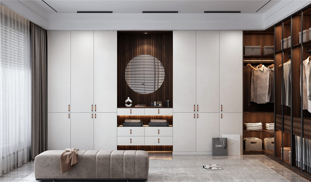 主臥衣柜設(shè)計(jì)什么款式柜門好？(圖1)
