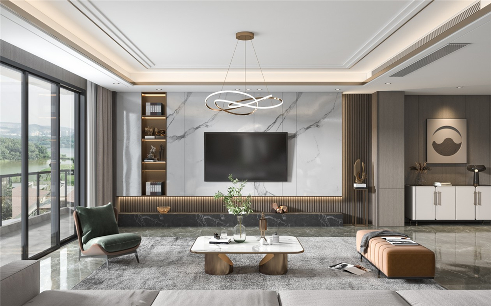 客廳電視背景墻要怎么設(shè)計？(圖2)